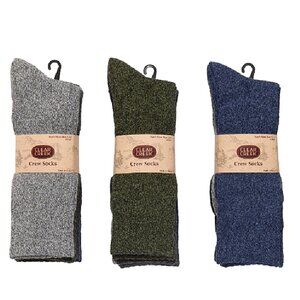8 Pairs Mens Clear Creek Soft Cotton Poly Blend Dress Casual Assorted Crew Socks